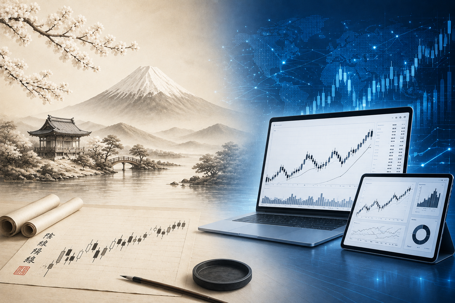 “Évolution de l'analyse technique : des chandeliers japonais du XVIe siècle à l'intelligence artificielle”
